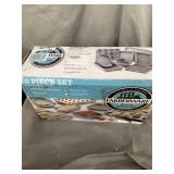 Farberware 10-Piece Nonstick Bakeware Set with Cooling Rack, Grey