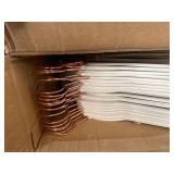 Basics Slim, Velvet, Non-Slip Clothes Suit Hangers, Ivory/Gold - Pack of 50