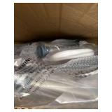 Vaunn Medical Tool-Free Assembly Spa Bathtub Shower Lift Chair, Portable Bath Seat, Adjustable Shower Bench, White Bathtub Lift Chair with Arms