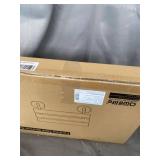 20" Folding Shower Seat Wall Mounted, Fold Down Teak Shower Bench for Small Shower Space, Home Care Teak Wood Stool for Inside Shower with Matte Black Fitting