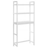 SONGMICS Over-The-Toilet Storage, 3-Tier Bamboo Bathroom Organizer with Adjustable Shelves, Multifunctional Toilet Rack, Static Load Capacity 33 lb per Tier, Easy to Assemble, Brown UBTS01WT