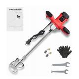 ANBULL 2100W Handheld Electric Concrete Mixer, Portable Cement Mixer Mortar Plaster Paint Fodder Stirring Tool, Adjustable 6 Speed 110V