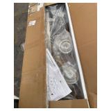 MELUCEE 5-Light Bathroom Vanity Light Brushed Nickel Finish with Clear Glass Shade, Modern Wall Mount Light Fixtures for Bedroom Powder Room Hallway