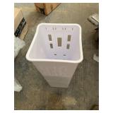 Plastic Newspaper Delivery Tube Box Receptacle & Mounting Bracket, White