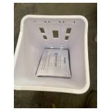 Plastic Newspaper Delivery Tube Box Receptacle & Mounting Bracket, White