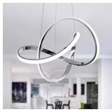 MAYNA Modern LED Pendant Light with Irregular Ring Lights Dimmable LED Contemporary Ceiling Light Fixture for Kitchen Dining Room Bedroom Kitchen Island Cafe, 6000K White