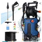 mrliance 2300PSI Pressure Washer, 2.11GPM Electric Power Washer 1800W High Pressure Washer, Professional Washer Cleaner, with 4 Nozzles, Soap Bottle for Cleaning Cars,Driveways,Patios(Hose Reel-