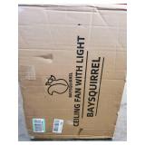 BAYSQUIRREL Retractable Crystal Ceiling Fan with Light and Bluetooth Speaker, Silent Bluetooth Ceiling Fan with Remote Control 7 Changing Color 36W (42 inch