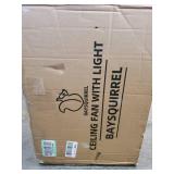 BAYSQUIRREL Retractable Crystal Ceiling Fan with Light and Bluetooth Speaker, Silent Bluetooth Ceiling Fan with Remote Control 7 Changing Color 36W (42 inch