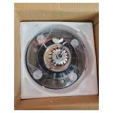 BAYSQUIRREL Retractable Crystal Ceiling Fan with Light and Bluetooth Speaker, Silent Bluetooth Ceiling Fan with Remote Control 7 Changing Color 36W (42 inch