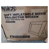 Naice Inflatable Movie Screen, 16-feet Indoor Outdoor Theater Projector Screen, Supports Front & Rear Projection with Blower, Tie-Downs & Storage Bag, Great for Movie Nights, Pool Parties, Backyards `