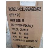 Coolife Luggage Expandable(only 28") Suitcase PC+ABS Spinner 20in 24in 28in Carry on (orange new, L(28in)