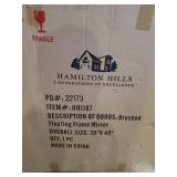 Hamilton Hills Contemporary Brushed Metal Wall Mirror - 30 x 40 inch Premium Rectangular Brushed Nickel Mirror with 1/2 inch Metal Frame- Luxe Wall Decor for Bathroom, Bedroom, and Living Room - Hangs