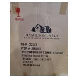 Hamilton Hills Contemporary Brushed Metal Wall Mirror - 30 x 40 inch Premium Rectangular Brushed Nickel Mirror with 1/2 inch Metal Frame- Luxe Wall Decor for Bathroom, Bedroom, and Living Room - Hangs