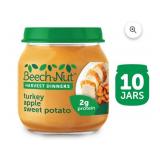 (10) Beech-Nut Harvest Dinners Stage 2, Turkey Apple & Sweet Potato Baby Food, 4 oz Jar