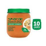 (10) Beech-Nut Harvest Dinners Stage 2, Chicken Apple & Carrot Baby Food, 4 oz Jar