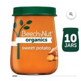 (10) Beech-Nut Naturals Stage 1, Sweet Potato Baby Food, 4 oz Jar