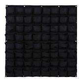 Ogrmar 64 Pockets Vertical Wall Garden Planter Plant Grow Bag for Flower Vegetable for Indoor/Outdoor (64 Pockets, Black)
