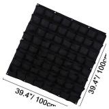 Ogrmar 64 Pockets Vertical Wall Garden Planter Plant Grow Bag for Flower Vegetable for Indoor/Outdoor (64 Pockets, Black)