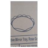 13" DECORATIVE MIRROR TRAY, RISE COLOR ( ITEM #: 18MJ19W025-S-RS)