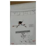 EFINEHOME MODERN CEILING LIGHT FIXTURE BLACK 7- LIGHTS ( X002F2AJJR)