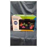 TOPFUN UNDERWATER WORLD 3 GALLON BLACK GLASS AQUARIUM