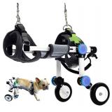 HobeyHove Adjustable Dog Cart/Wheelchair,Fordable Dog Wheelchair for Back Legs,Assist Small Pets with Paralyzed Hind Limbs to Recover Their Mobility Two Colour 5-Size