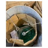 Catalina Jasmine Thumbprint 1-Light Table Lamp in Blue