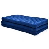 LEEWADEE Trifold Mattress XL â Comfortable Thai Massage Pad, Foldable Relaxation Floor Mattress Filled with Eco-Friendly Kapok, Perfect to Use as a Sleeping Mat 79 x 41 inches, Blue
