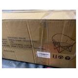 ALPHA CAMP Plush Moon Saucer Chair with Carry Bag - Supports 350 LBS, Gray