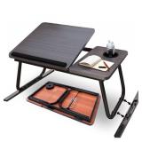 Highger Lap Desk - Fits up to 17 inches Laptop Desk for Bed and Sofa,Portable Bed Trays for Eating Writing Reading Notebook Holder & Stand ,Adjustable & Foldable