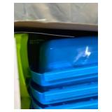 TEMI 4-in-1 Sand Water Table, 32PCS Sandbox Table with Beach Sand Water Toy, Kids Activity Sensory Play Table Summer Outdoor Toys for Toddler Boys Girls