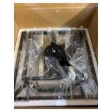 LAMPSMORE 4-Light Farmhouse Chandelier Lighting,Metal Kitchen Island,Pendant Lighting in Rustic Vintage Farmhouse Style,Black Chandelier in H15"xW12"xD12",Chain Adjustable