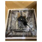 LAMPSMORE 4-Light Farmhouse Chandelier Lighting,Metal Kitchen Island,Pendant Lighting in Rustic Vintage Farmhouse Style,Black Chandelier in H15"xW12"xD12",Chain Adjustable