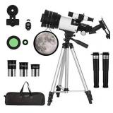 Maxgoods Astronomy Telescope Refractors for Kids Adults Beginners, 70mm Aperture Astro...