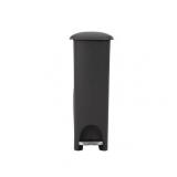 Rubbermaid Step-On - Trash can - flip lid - 11.3 gal - foot pedal - plastic resin - charcoal