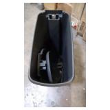 Rubbermaid Step-On - Trash can - flip lid - 11.3 gal - foot pedal - plastic resin - charcoal