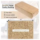 Rural365 Chicken Hemp Bedding - 33lb Industrial Hemp Bale for Small Animal Bedding and Backyard Chicken Coop Supplies
