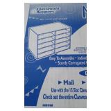 Classroom Keepers 10 Slot Mailbox, 3" x 10" x 12.5" Slots, Blue