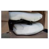 IVORY COLORED OFFICE CHAIR SWIVEL ON CASTERS