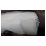 IVORY COLORED OFFICE CHAIR SWIVEL ON CASTERS