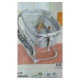 Ingenuity Dream & Grow Bedside Bassinet 2-Mode Crib 0-12 Months, Adjustable Height - Dalton (Grey)