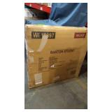 35" Alayna Wide Round Wood Dining Table Walnut - Baxton Studio