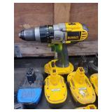 Lot of Dewalt Batteries and Drill