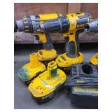 Lot of Dewalt Drills and Batteries