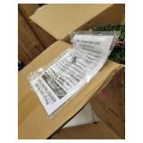 48-inch Wintry Pine Wreath with Clear Lights - 48 inches diameter x 7 inches deep- Retail:$163.99