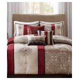 Madison Park Blaine 7 Piece Jacquard Comforter Set - Retail:$121.98