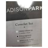 Madison Park Harper Velvet 3-Piece Full/Queen Quilted Coverlet Set