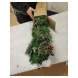 9-foot Cashmere Pine Pre-lit Artificial Christmas Garland by Christopher Knight Home - led - clear