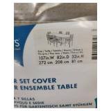 Duck Covers Elegant Rectangle Patio Table with Chairs Cover